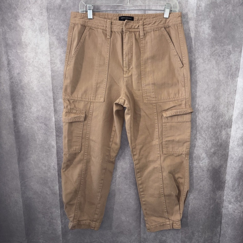 Banana Republic Tan Women's Size 8 Tapered Utility Cargo Pants
